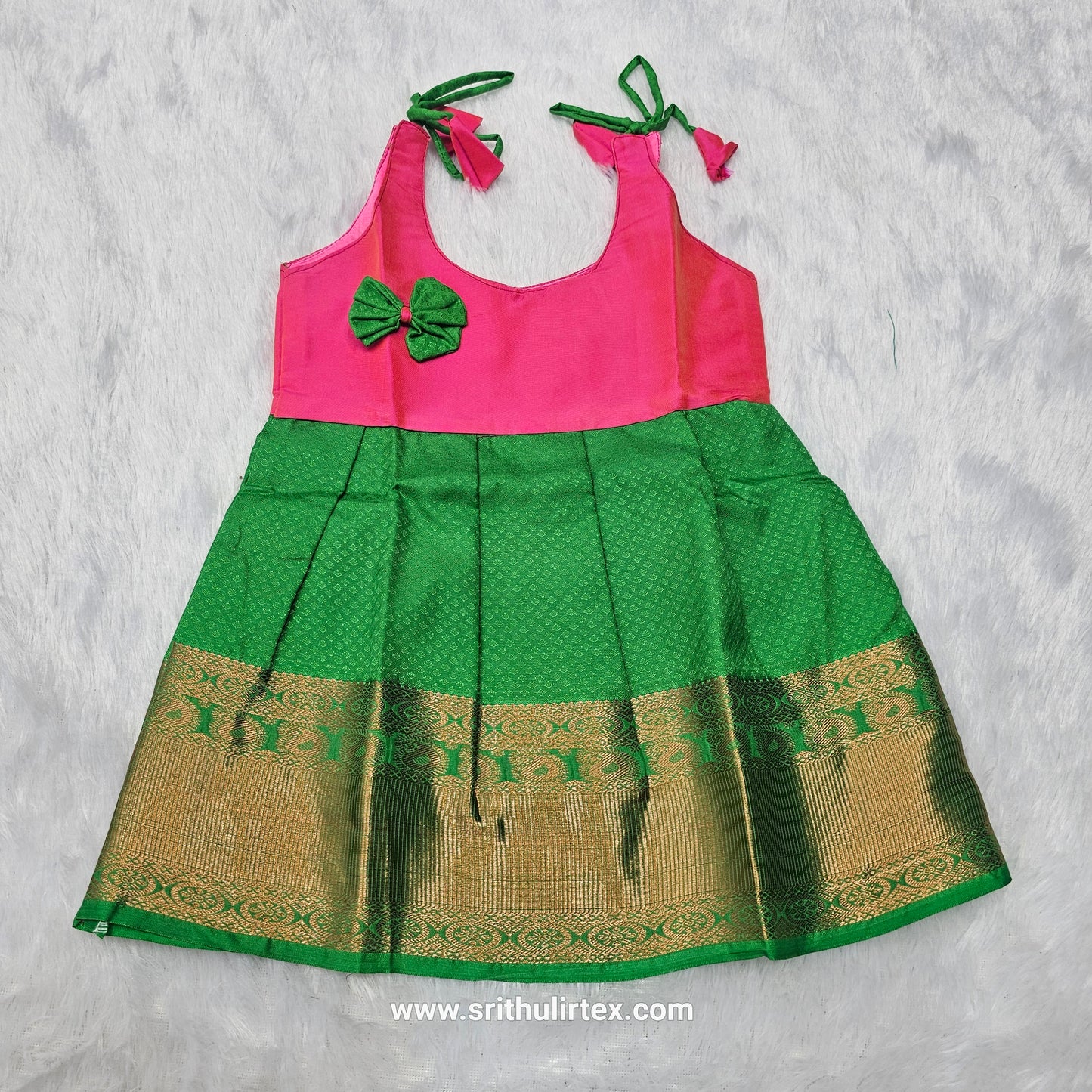 (Price: 300) 7 Month To 12 Month Baby Frock | Rope Type Design | Sri Thulir Tex (Batch-3)