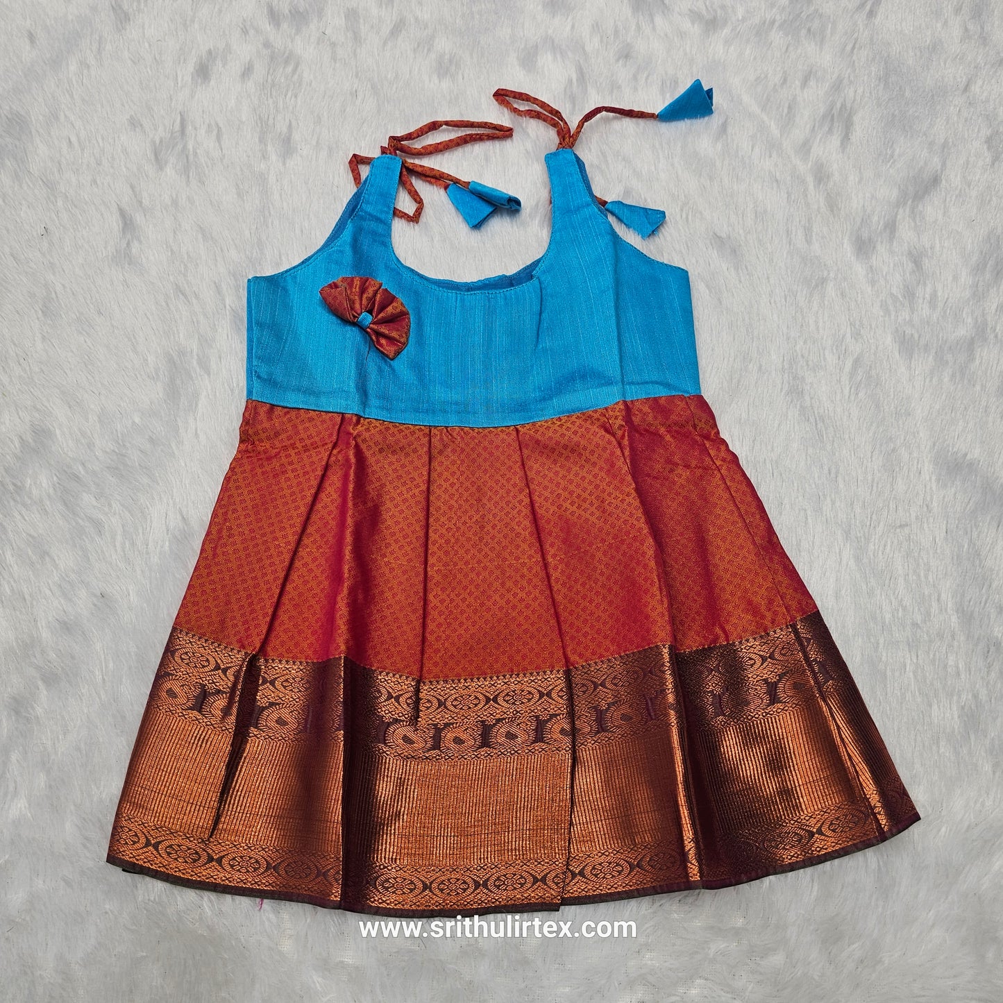 (Price: 300) 7 Month To 12 Month Baby Frock | Rope Type Design | Sri Thulir Tex (Batch-1)