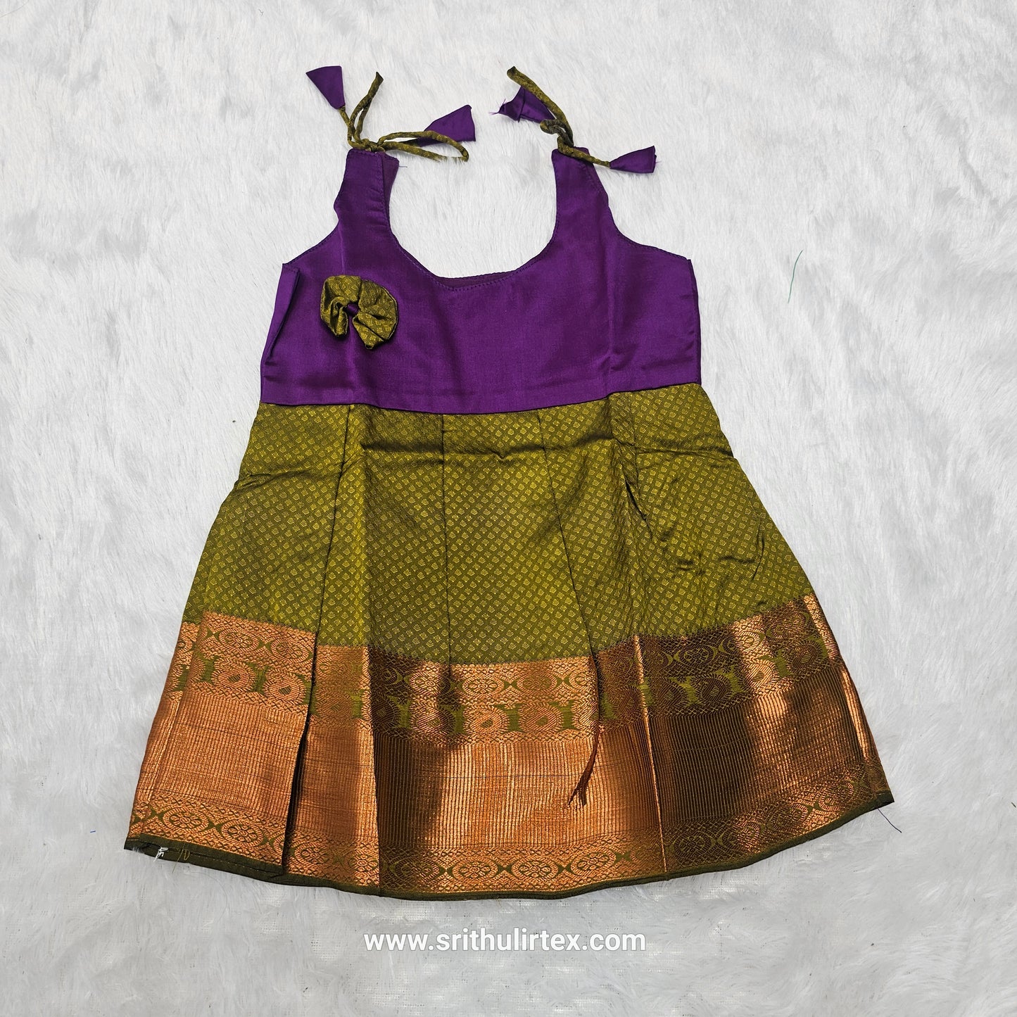 (Price: 300) 7 Month To 12 Month Baby Frock | Rope Type Design | Sri Thulir Tex (Batch-4)