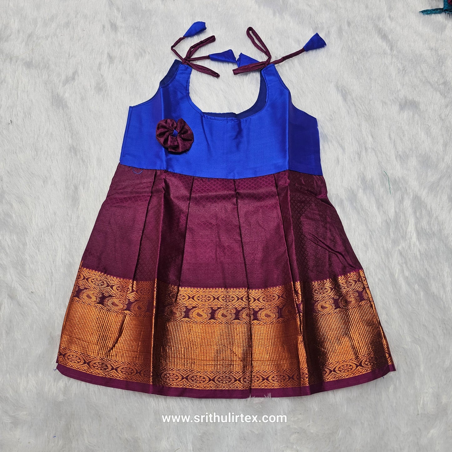 (Price: 300) 7 Month To 12 Month Baby Frock | Rope Type Design | Sri Thulir Tex (Batch-3)