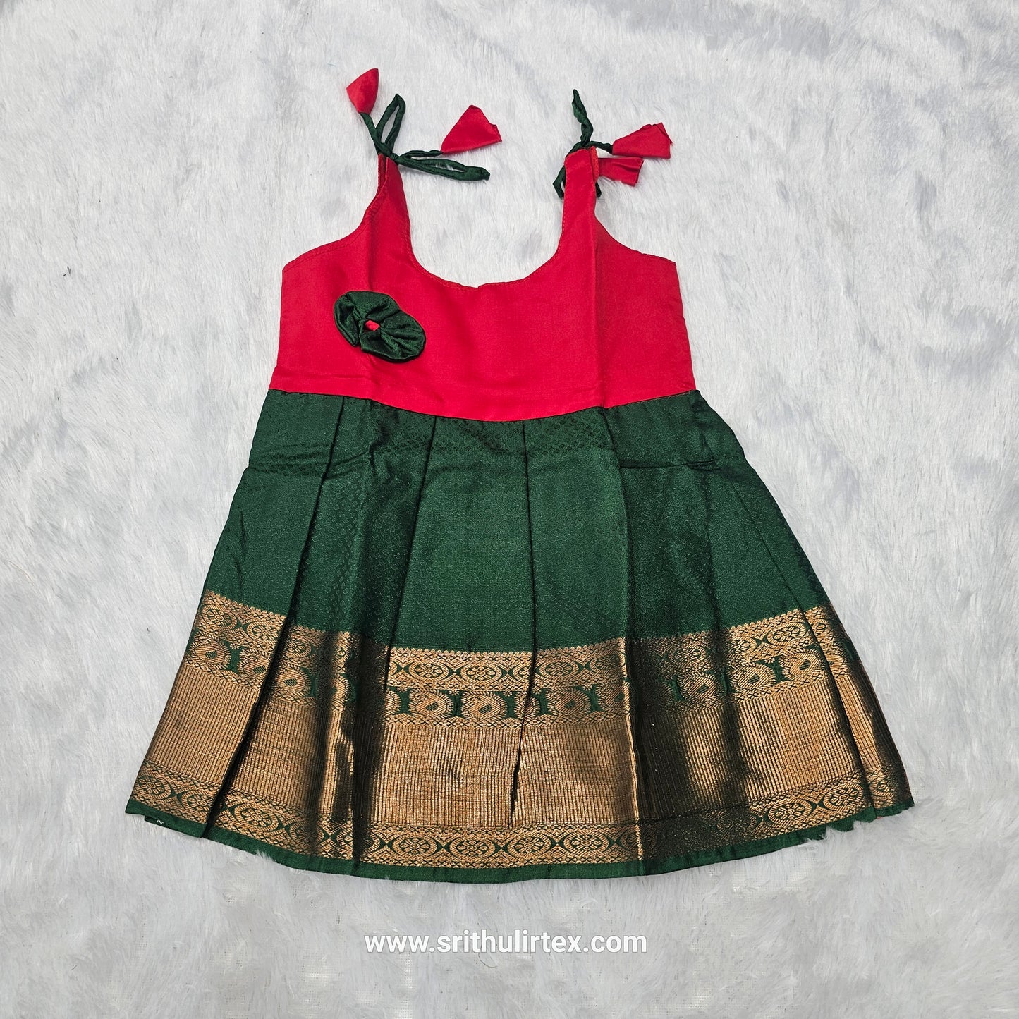 (Price: 300) 7 Month To 12 Month Baby Frock | Rope Type Design | Sri Thulir Tex (Batch-2)