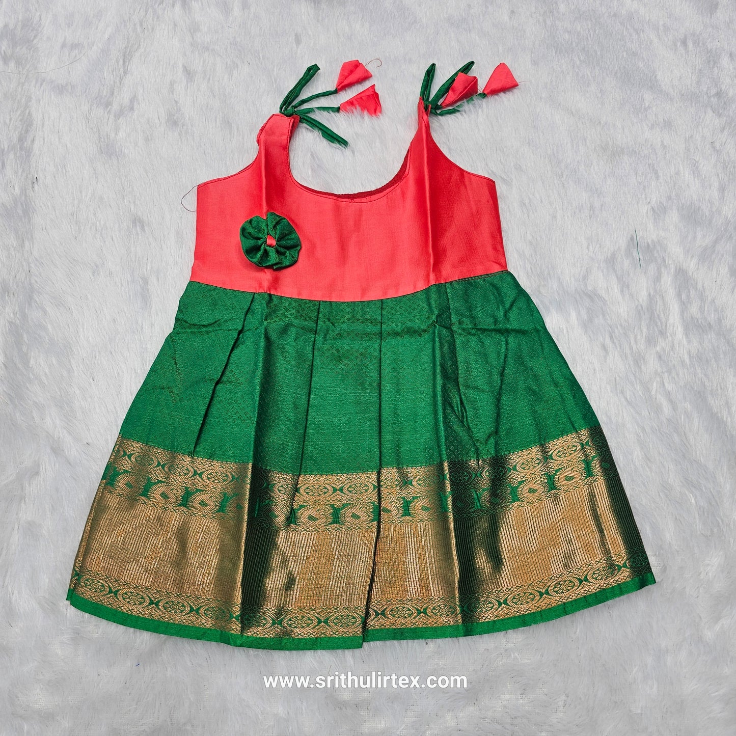 (Price: 300) 7 Month To 12 Month Baby Frock | Rope Type Design | Sri Thulir Tex (Batch-3)