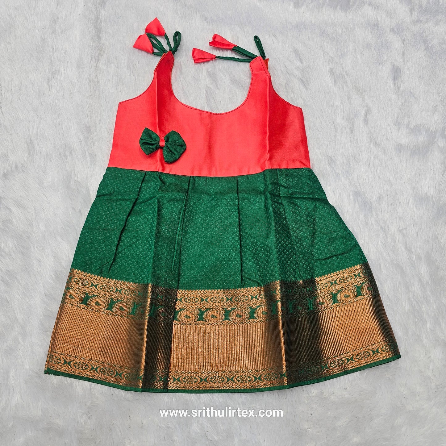 (Price: 300) 7 Month To 12 Month Baby Frock | Rope Type Design | Sri Thulir Tex (Batch-3)