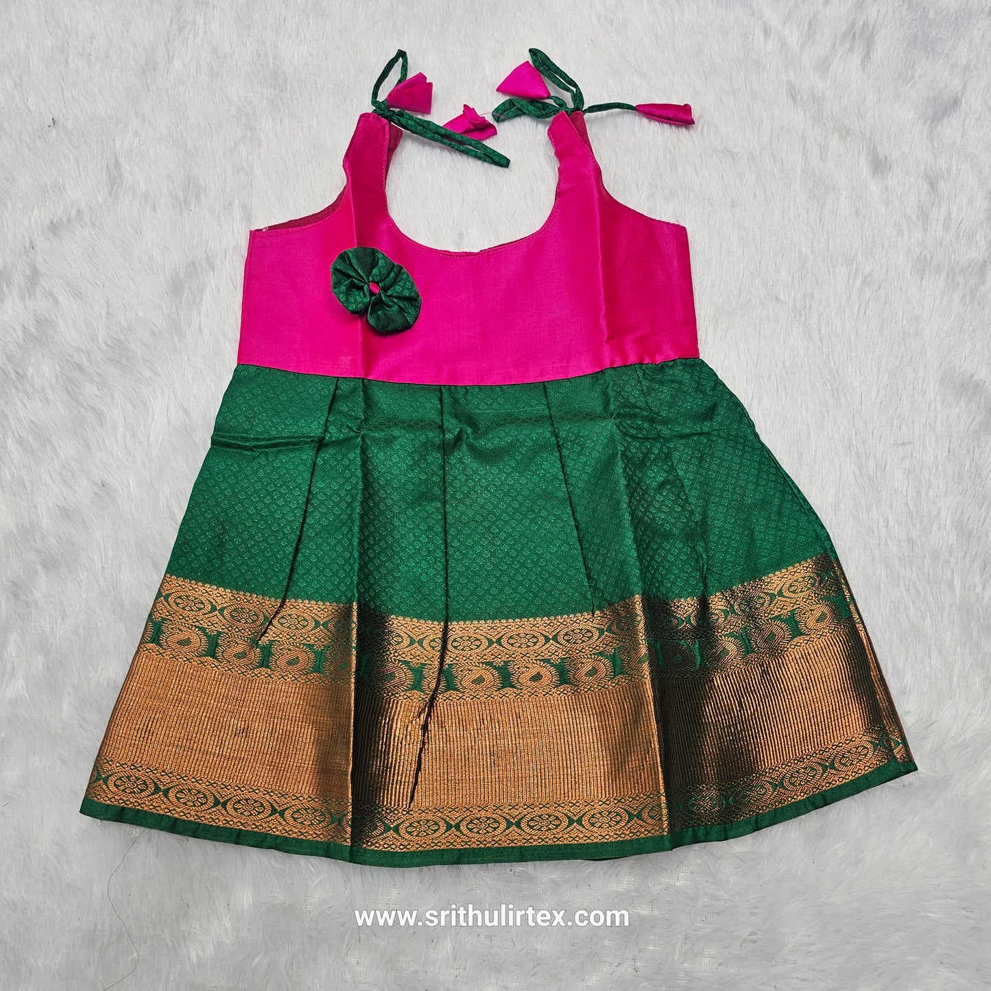 (Price: 300) 7 Month To 12 Month Baby Frock | Rope Type Design | Sri Thulir Tex (Batch-2)