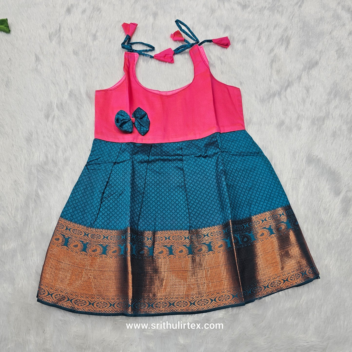 (Price: 300) 7 Month To 12 Month Baby Frock | Rope Type Design | Sri Thulir Tex (Batch-1)