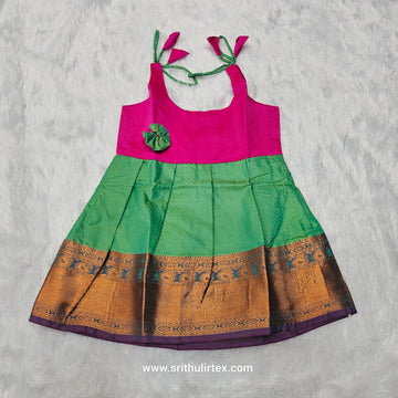 (Price: 300) 7 Month To 12 Month Baby Frock | Rope Type Design | Sri Thulir Tex (Batch-4)