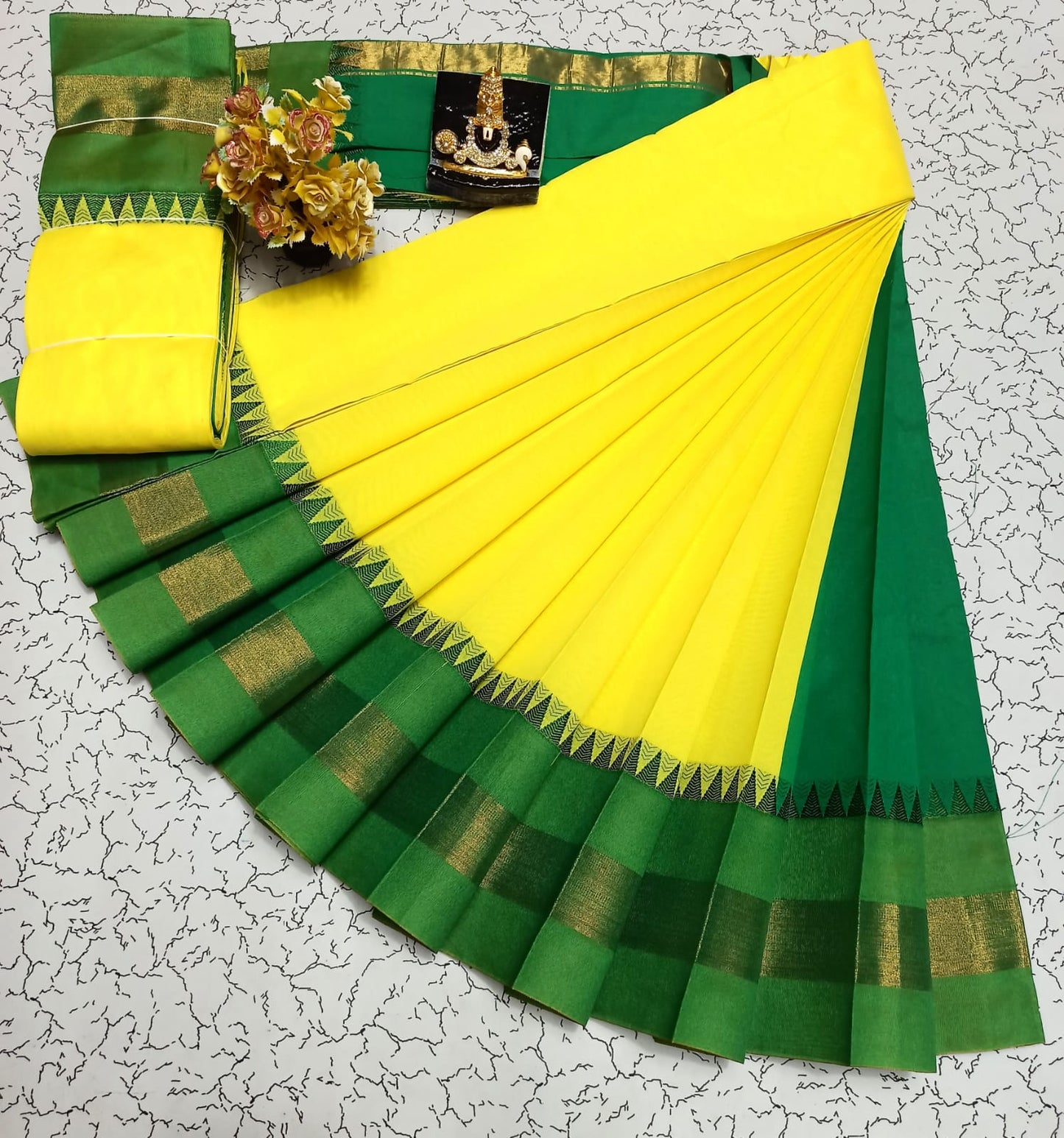 Silk Cotton South Indian Saree – Long Border | Sri Thulir Tex