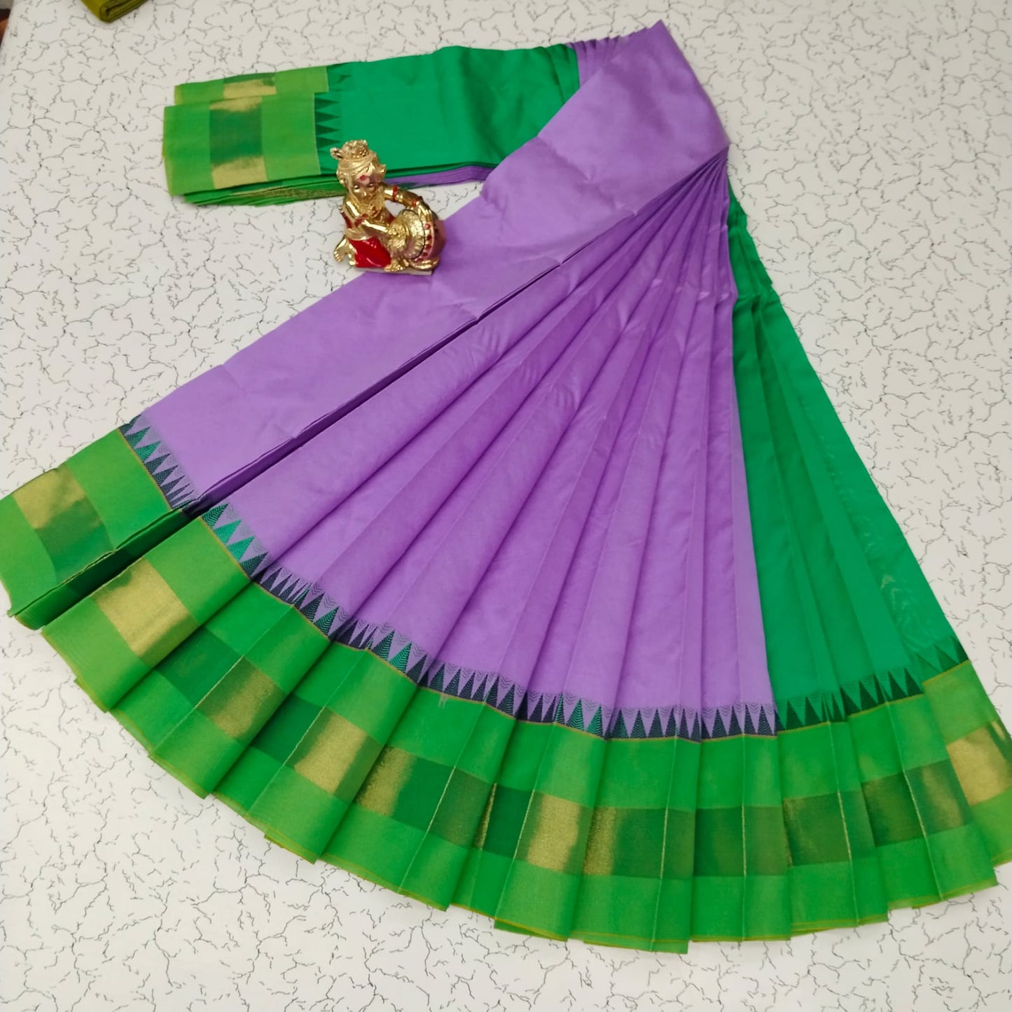 Silk Cotton South Indian Saree – Long Border | Sri Thulir Tex
