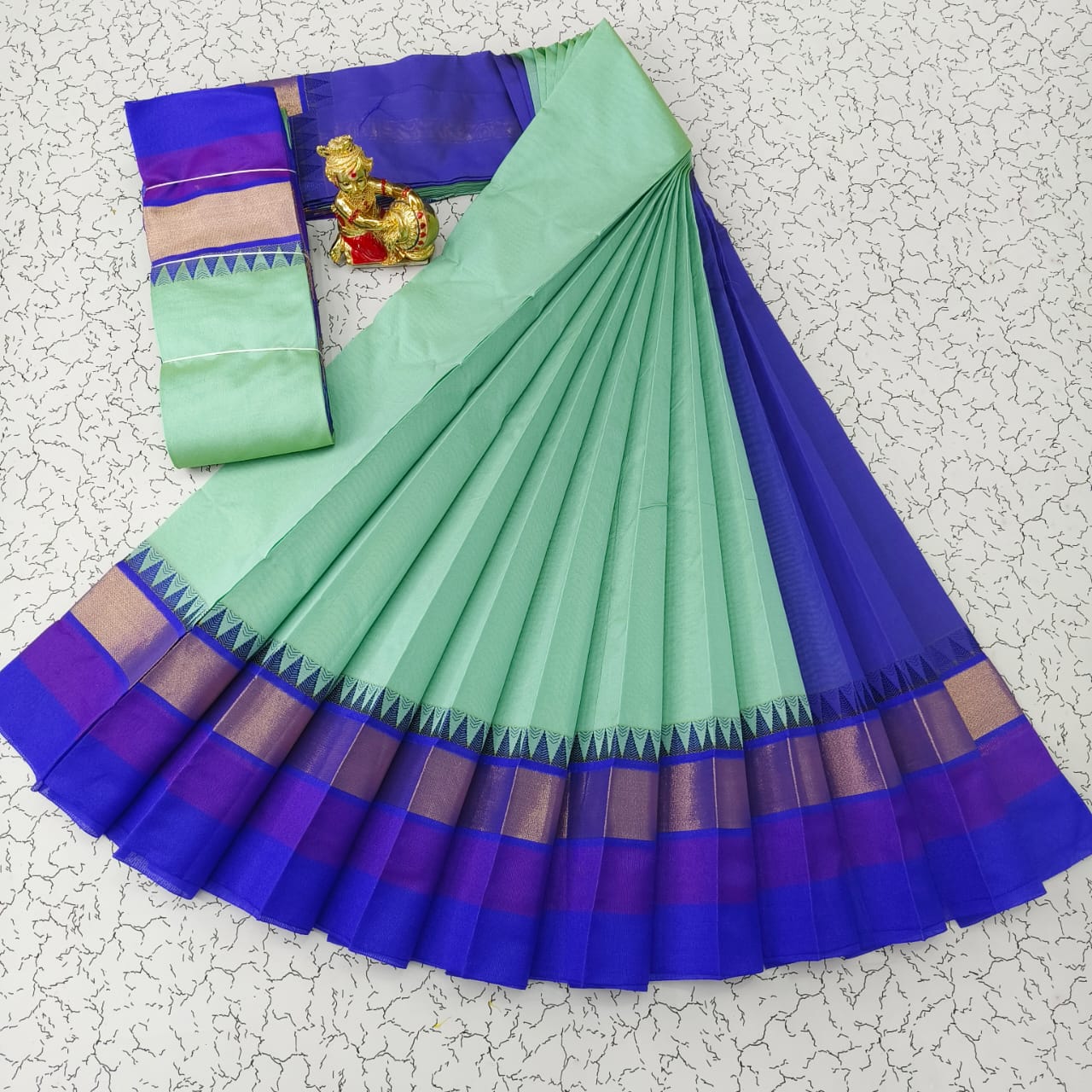 Silk Cotton South Indian Saree – Long Border | Sri Thulir Tex