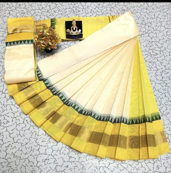 Silk Cotton South Indian Saree – Long Border | Sri Thulir Tex