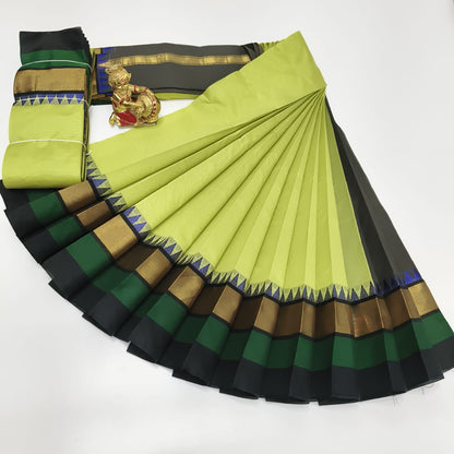 Silk Cotton South Indian Saree – Long Border | Sri Thulir Tex