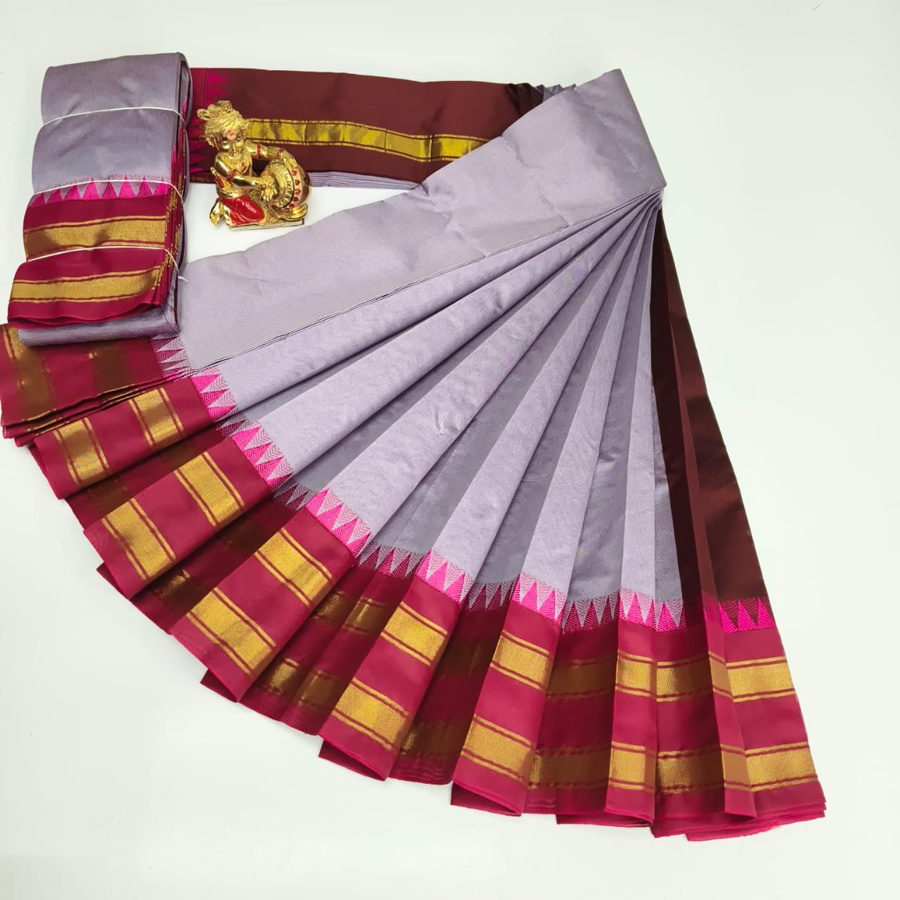 Silk Cotton South Indian Saree – Long Border | Sri Thulir Tex