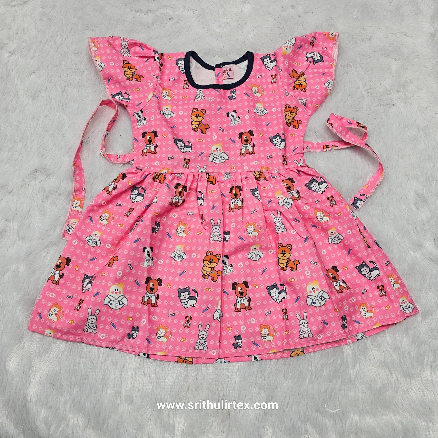 Softy Printed Baby Frock – Back Open Button Type | 6 Months to 6 Years | Sri Thulir Tex