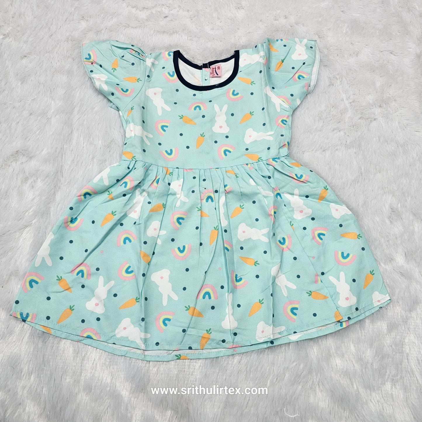 Softy Printed Baby Frock – Back Open Button Type | 6 Months to 6 Years | Sri Thulir Tex