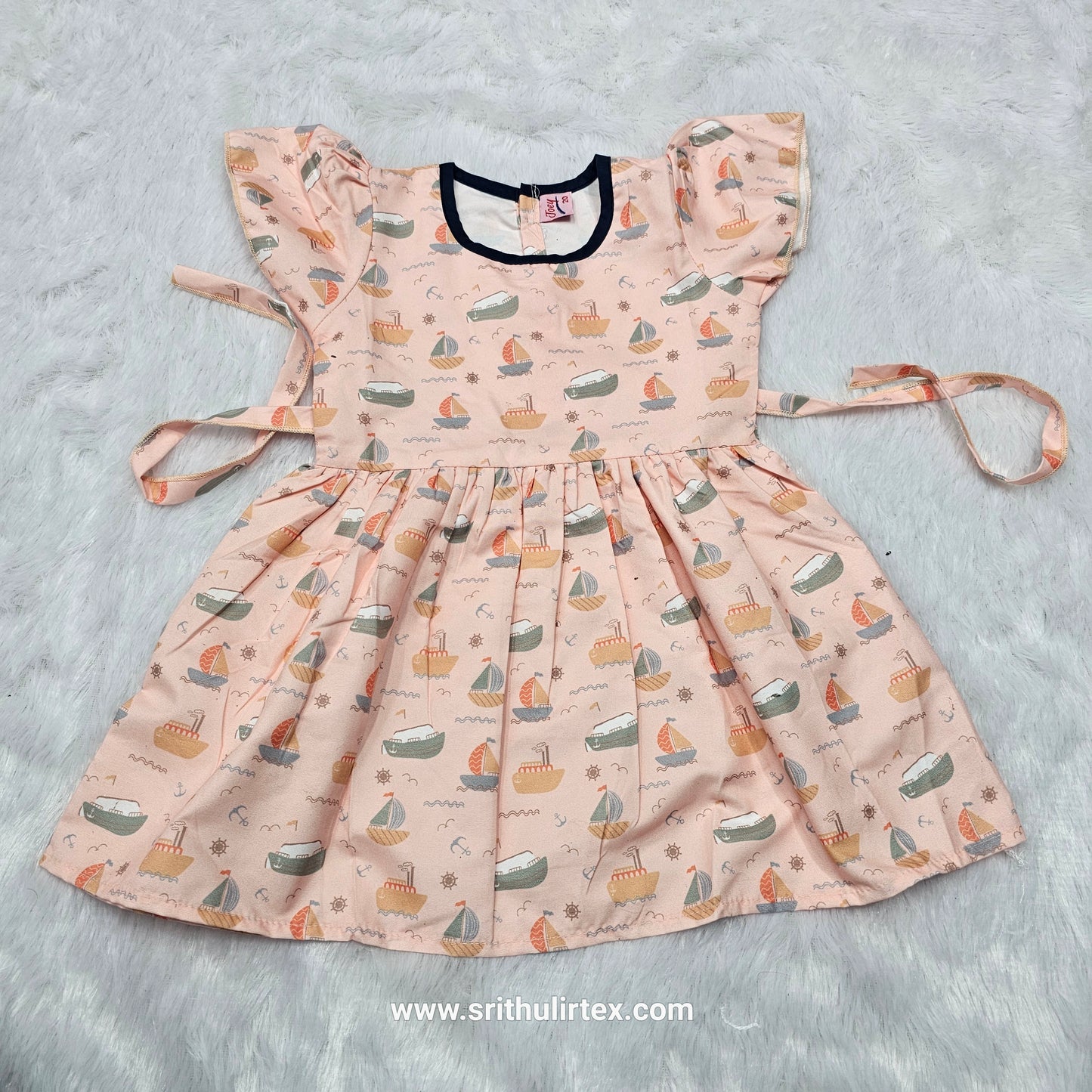 Softy Printed Baby Frock – Back Open Button Type | 6 Months to 6 Years | Sri Thulir Tex