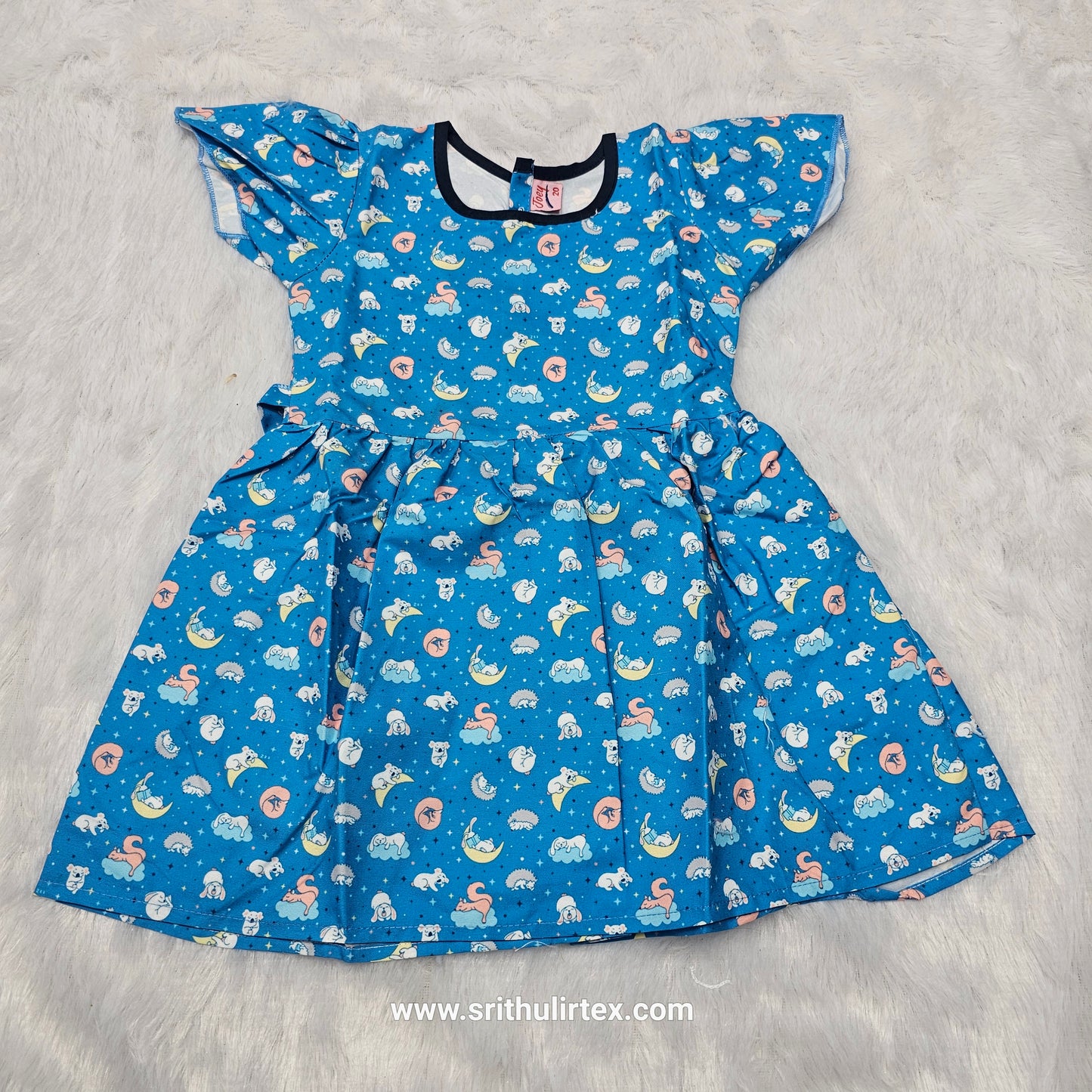 Softy Printed Baby Frock – Back Open Button Type | 6 Months to 6 Years | Sri Thulir Tex