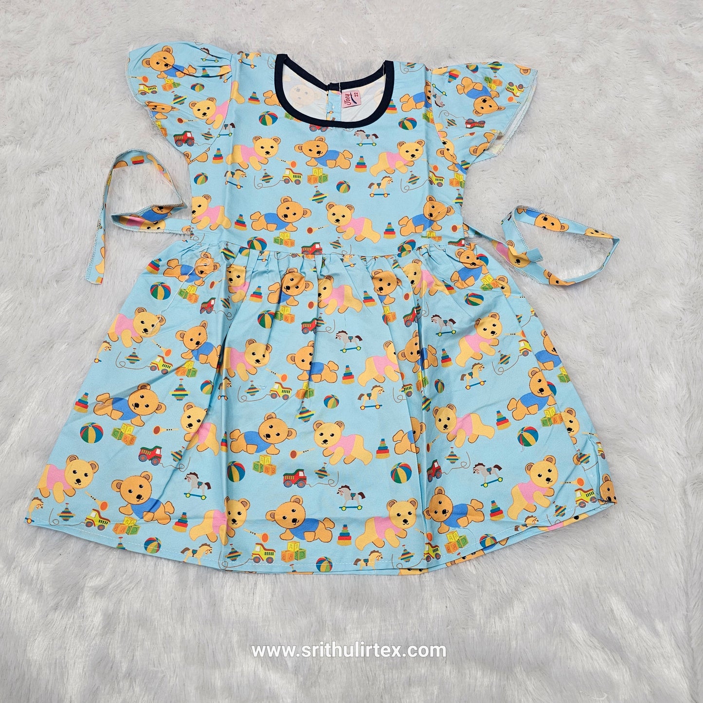Softy Printed Baby Frock – Back Open Button Type | 6 Months to 6 Years | Sri Thulir Tex