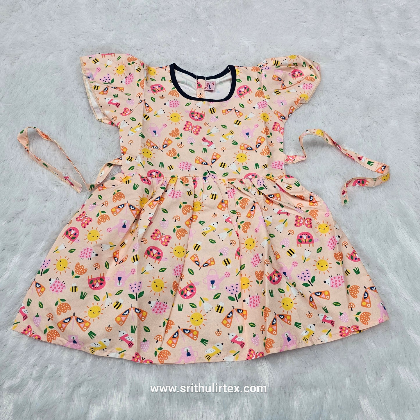 Softy Printed Baby Frock – Back Open Button Type | 6 Months to 6 Years | Sri Thulir Tex